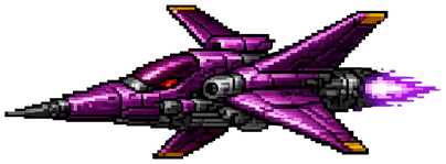 Weaver enemy — a purple needle-nosed strike fighter